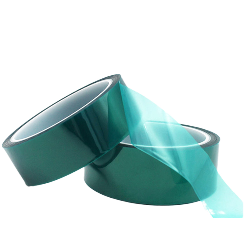 PCB SMT Seam Seal Heat Transfer Green Silicone Pet Polyester Adhesive Sublimation Tape for Powder Coating Masking