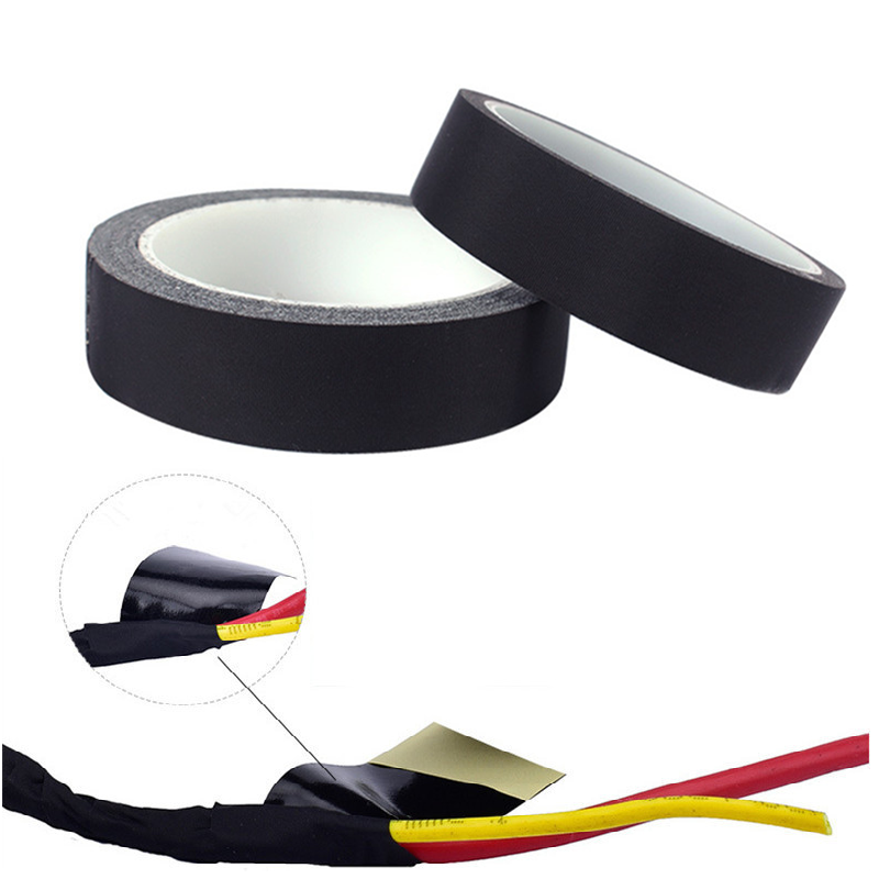 Flame Retardant Electrical Insulation Heat Resistant Black Acetate Clothtape