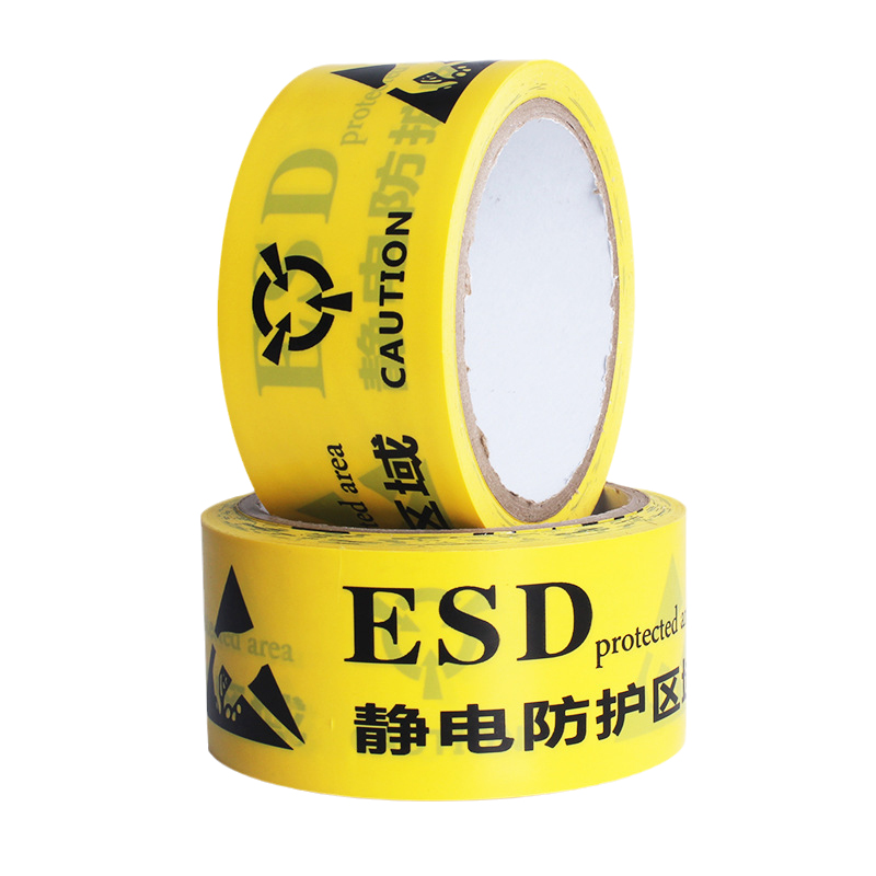 Anti-static PVC cable warning labeling color coding marking esd warning Caution custom logo tape