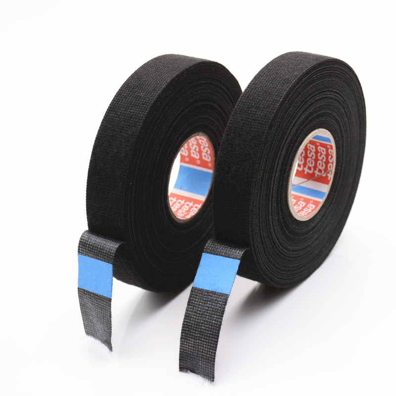 Tesa 51618 Black Flannel Noise Reduction Tape Harness Tape